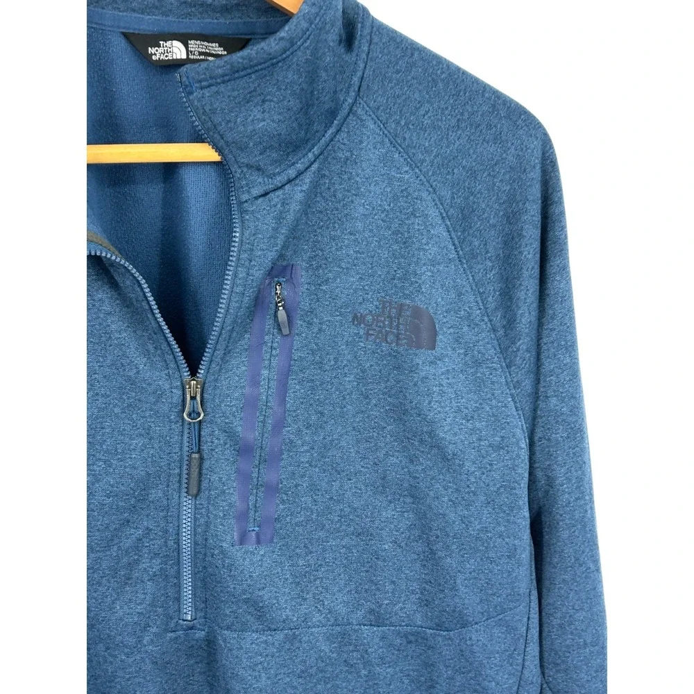 The North Face Mens Quarter Zip Pullover Jacket Blue‎ Large